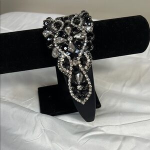 Black and Silver Embellished Headband